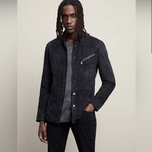 John Varvatos Black Suede Jacket
